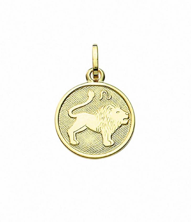 Adelia´s Kette mit Anhänger 333 Gold Sternzeichen Anhänger Löwe Ø 11,8 mm, Schmuckset - Set mit Halskette von Adelia´s
