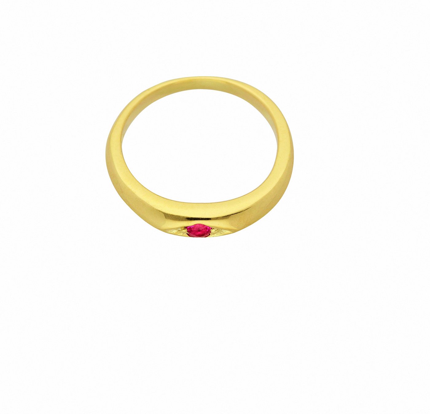 Adelia´s Kette mit Anhänger 585 Gold Anhänger Taufring mit Rubin Ø 10,1 mm, Schmuckset - Set mit Halskette von Adelia´s