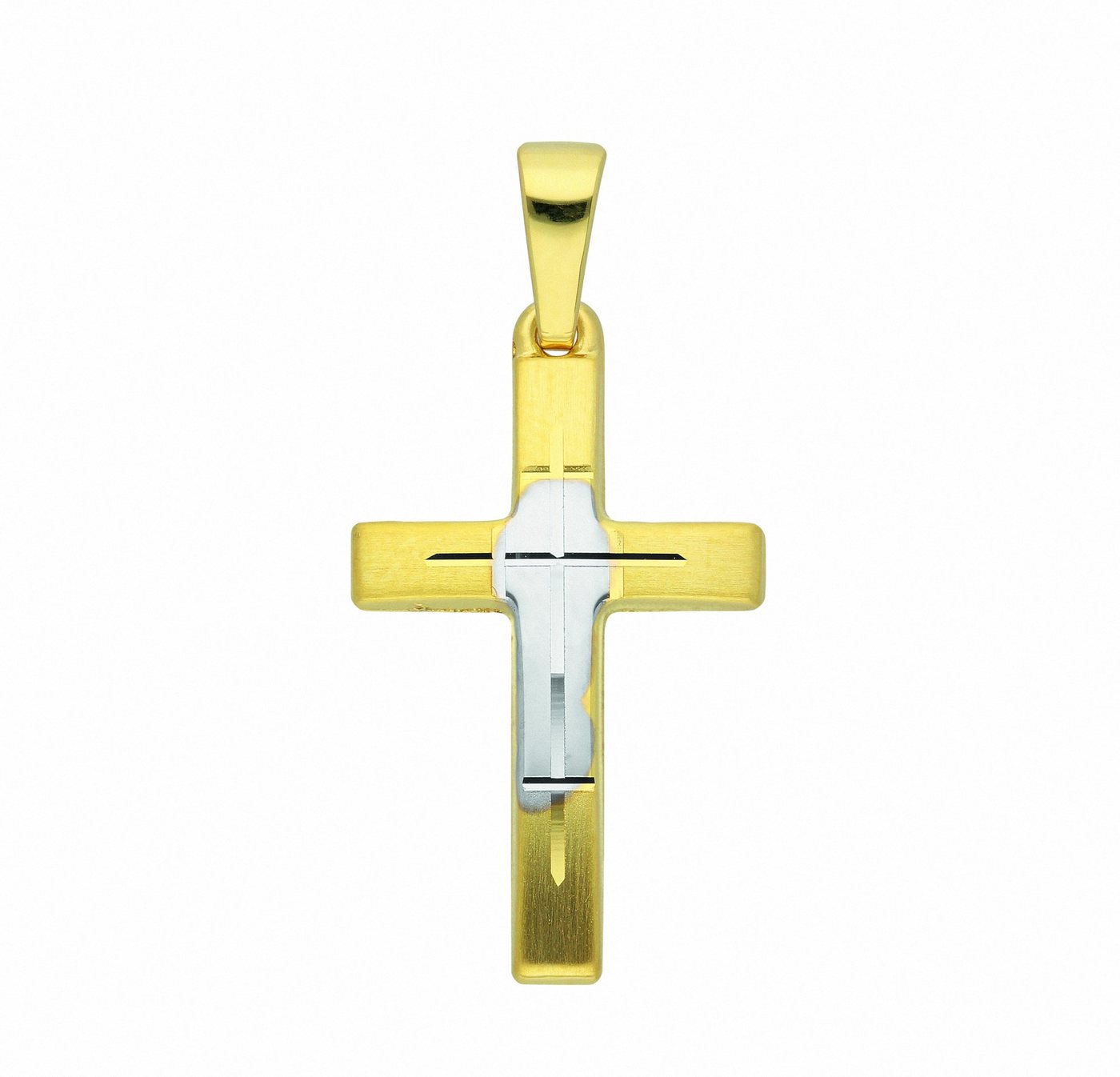 Adelia´s Kette mit Anhänger 585 Gold Kreuz Anhänger, Schmuckset - Set mit Halskette von Adelia´s