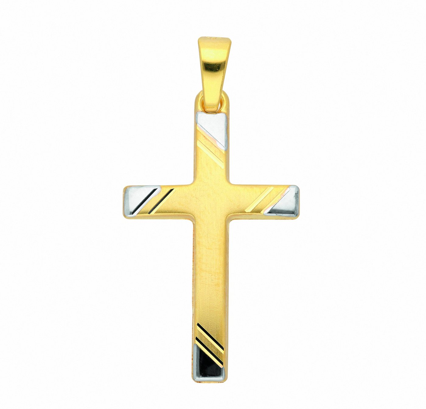 Adelia´s Kette mit Anhänger 585 Gold Kreuz Anhänger, Schmuckset - Set mit Halskette von Adelia´s