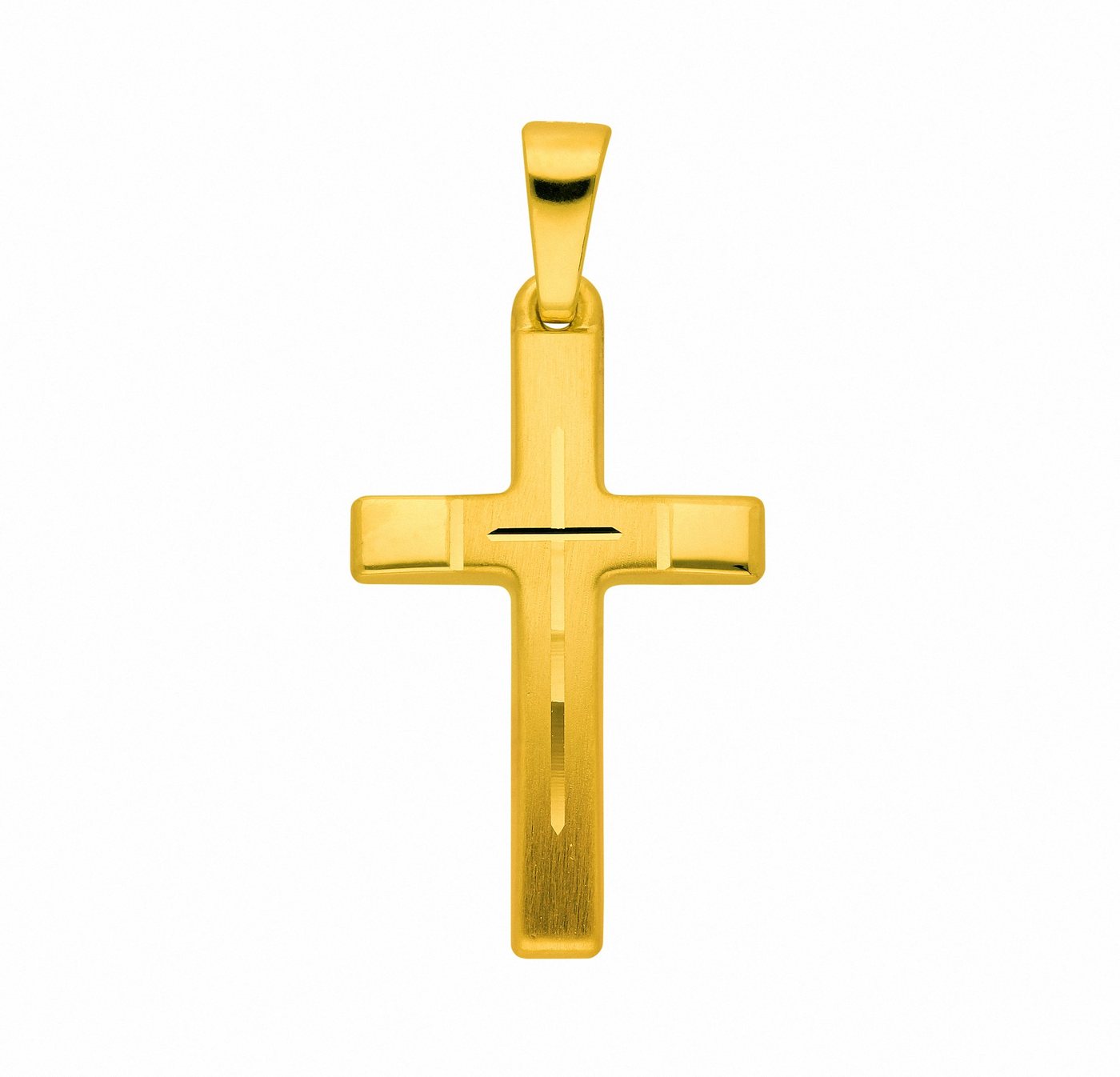 Adelia´s Kette mit Anhänger 585 Gold Kreuz Anhänger, Schmuckset - Set mit Halskette von Adelia´s