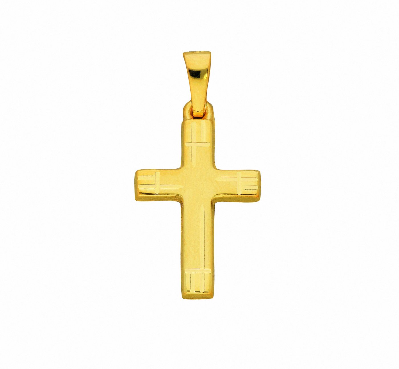 Adelia´s Kette mit Anhänger 585 Gold Kreuz Anhänger, Schmuckset - Set mit Halskette von Adelia´s