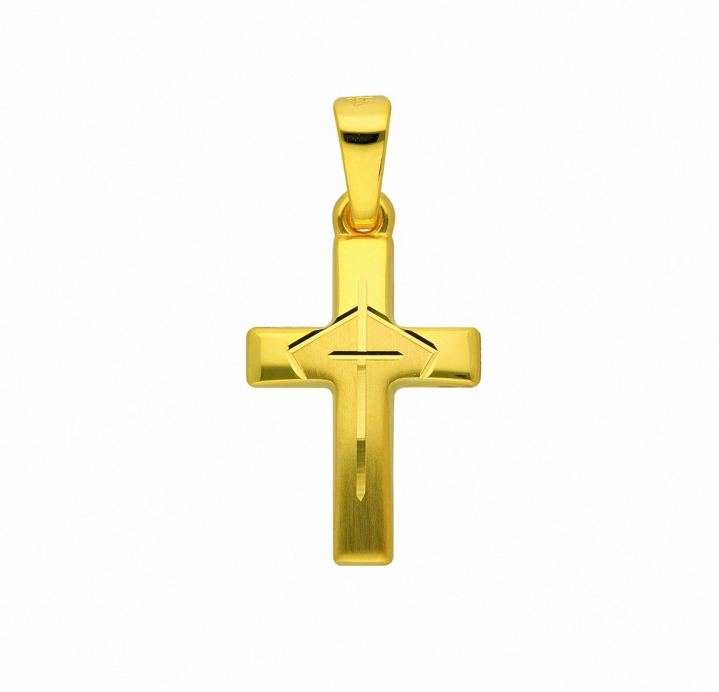 Adelia´s Kette mit Anhänger 585 Gold Kreuz Anhänger, Schmuckset - Set mit Halskette von Adelia´s