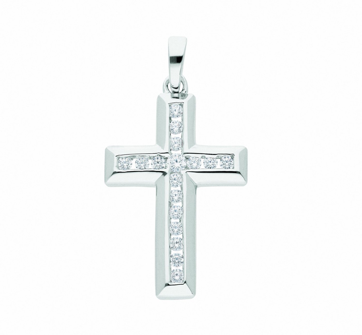 Adelia´s Kette mit Anhänger 925 Silber Kreuz Anhänger mit Zirkonia, Schmuckset - Set mit Halskette von Adelia´s