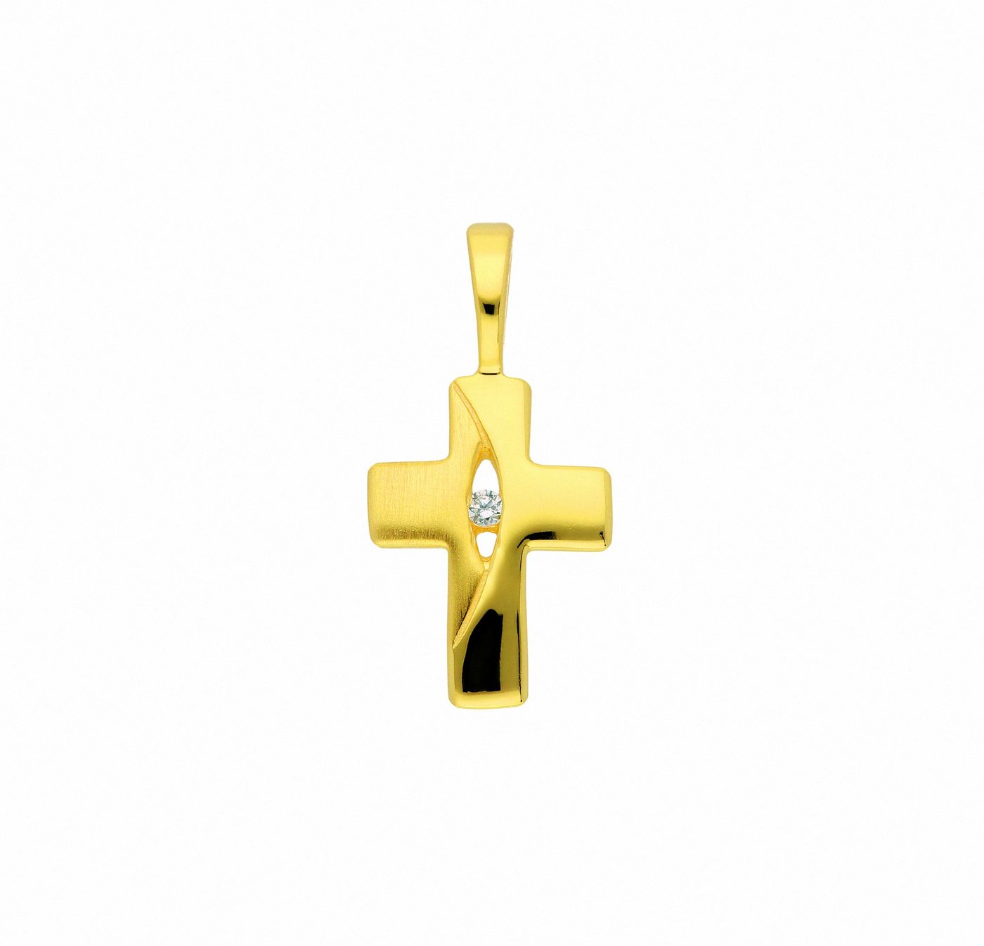 Adelia´s Kette ohne Anhänger 333 Gold Kreuz Anhänger mit Zirkonia, Schmuckset - Set mit Halskette von Adelia´s