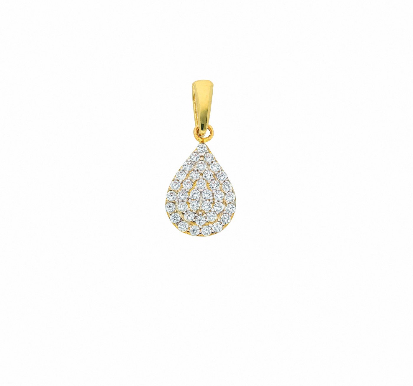 Adelia´s Kette ohne Anhänger 585 Gold Anhänger mit Zirkonia, Schmuckset - Set mit Halskette von Adelia´s