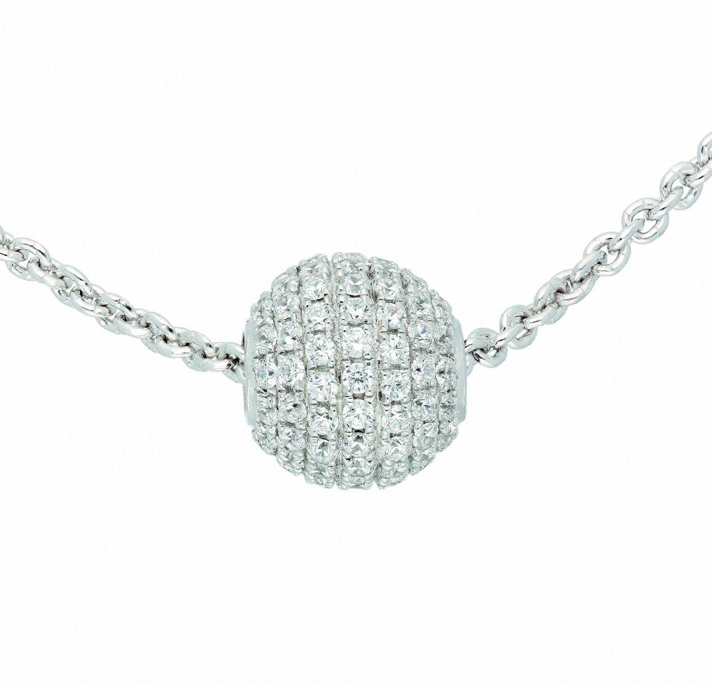 Adelia´s Kette ohne Anhänger 925 Silber Anker Anhänger mit Zirkonia 42 cm Ø 1,4 mm, Schmuckset - Set mit Halskette von Adelia´s