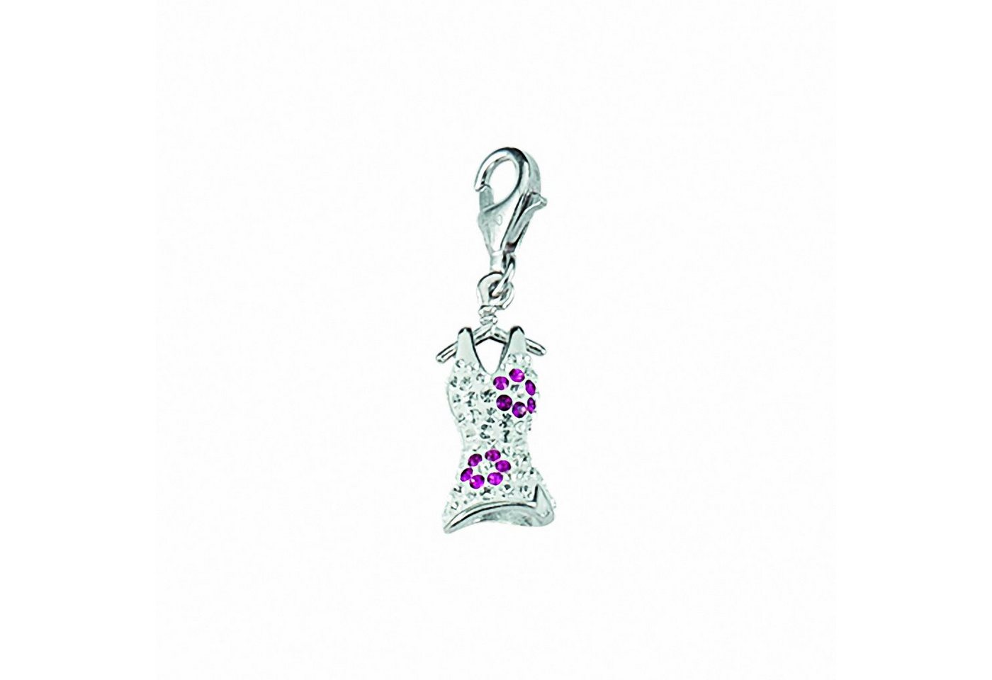 Adelia´s Kette ohne Anhänger 925 Silber Charms Anhänger Kleid mit Glasstein, Schmuckset - Set mit Halskette von Adelia´s