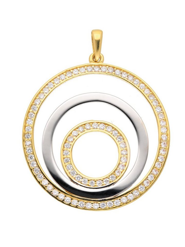 Adelia´s Kettenanhänger 333 Gold Anhänger, mit Zirkonia Goldschmuck für Damen von Adelia´s
