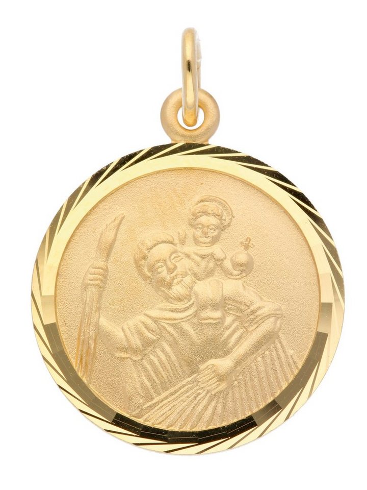 Adelia´s Kettenanhänger 333 Gold Anhänger Christophorus Ø 16 mm, Goldschmuck für Damen Adelia´s Kettenanhänger 333 Gold Anhänger Christophorus Ø 16 mm, Goldschmuck für Damen von Adelia´s