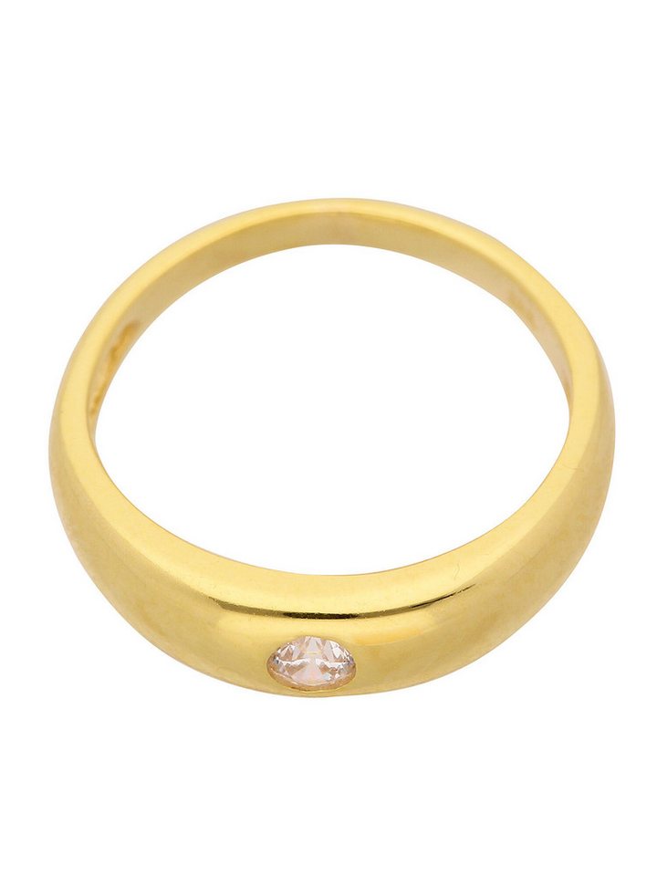 Adelia´s Kettenanhänger 333 Gold Anhänger Taufring Ø 11,2 mm, mit Zirkonia Goldschmuck für Damen von Adelia´s