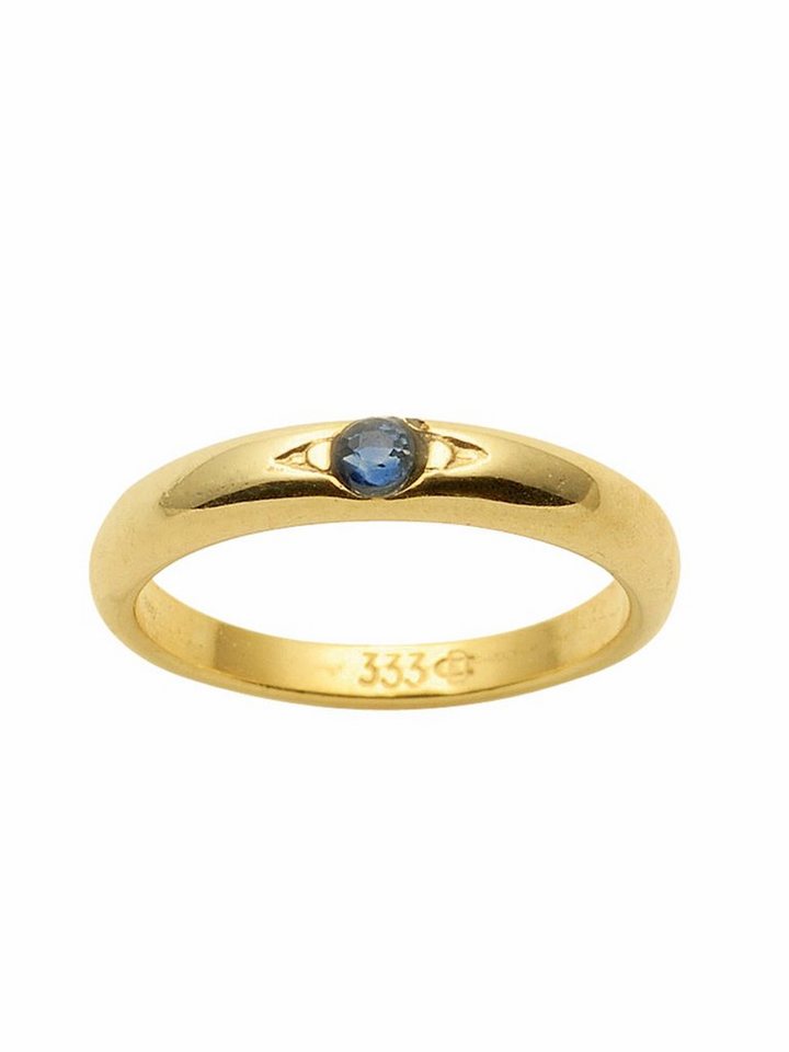 Adelia´s Kettenanhänger 333 Gold Anhänger Taufring mit Safir Ø 10,1 mm, 333 Gold mit Safir Goldschmuck für Damen von Adelia´s