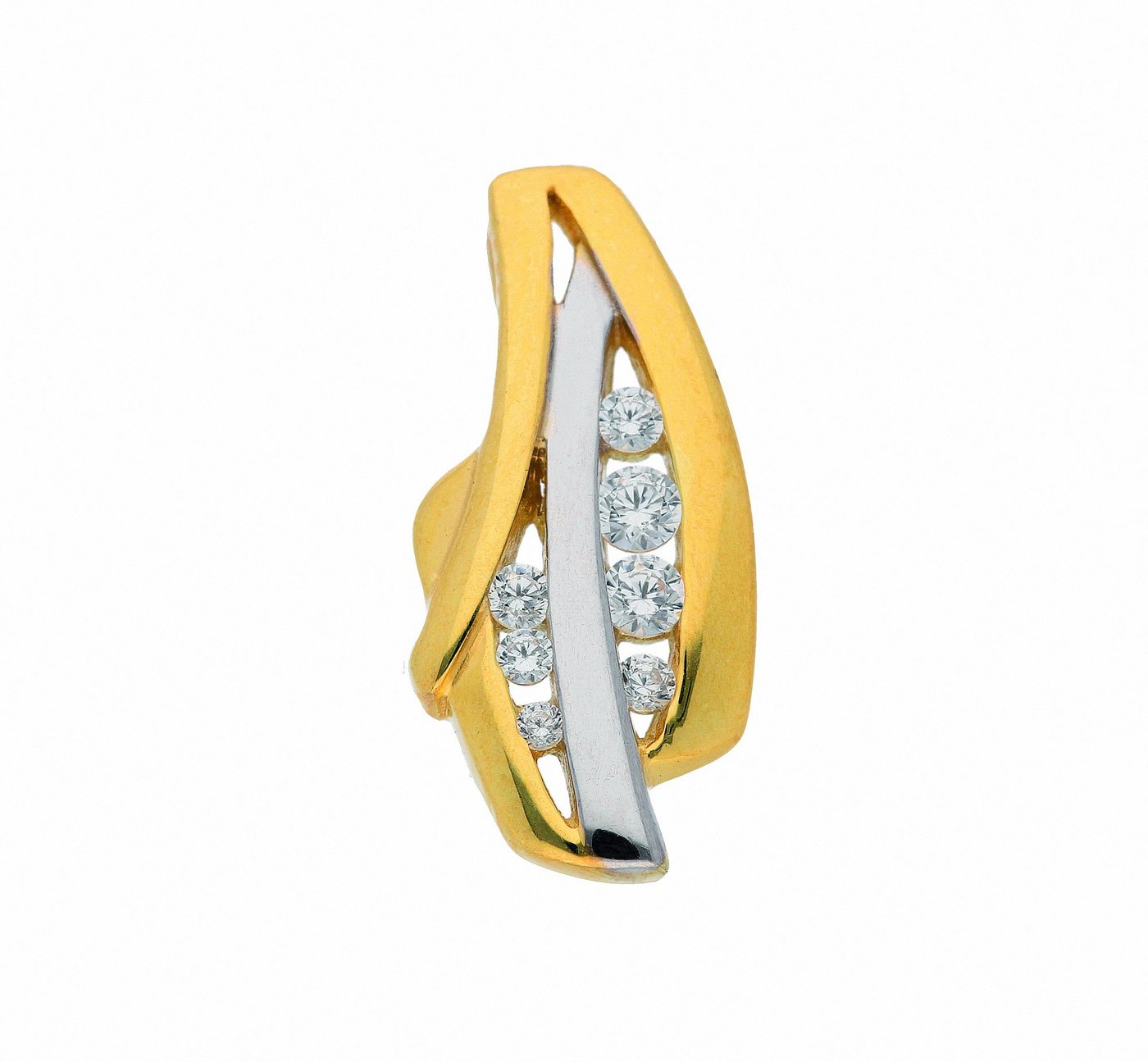 Adelia´s Kettenanhänger 333 Gold Anhänger mit Zirkonia, mit Zirkonia Goldschmuck für Damen von Adelia´s