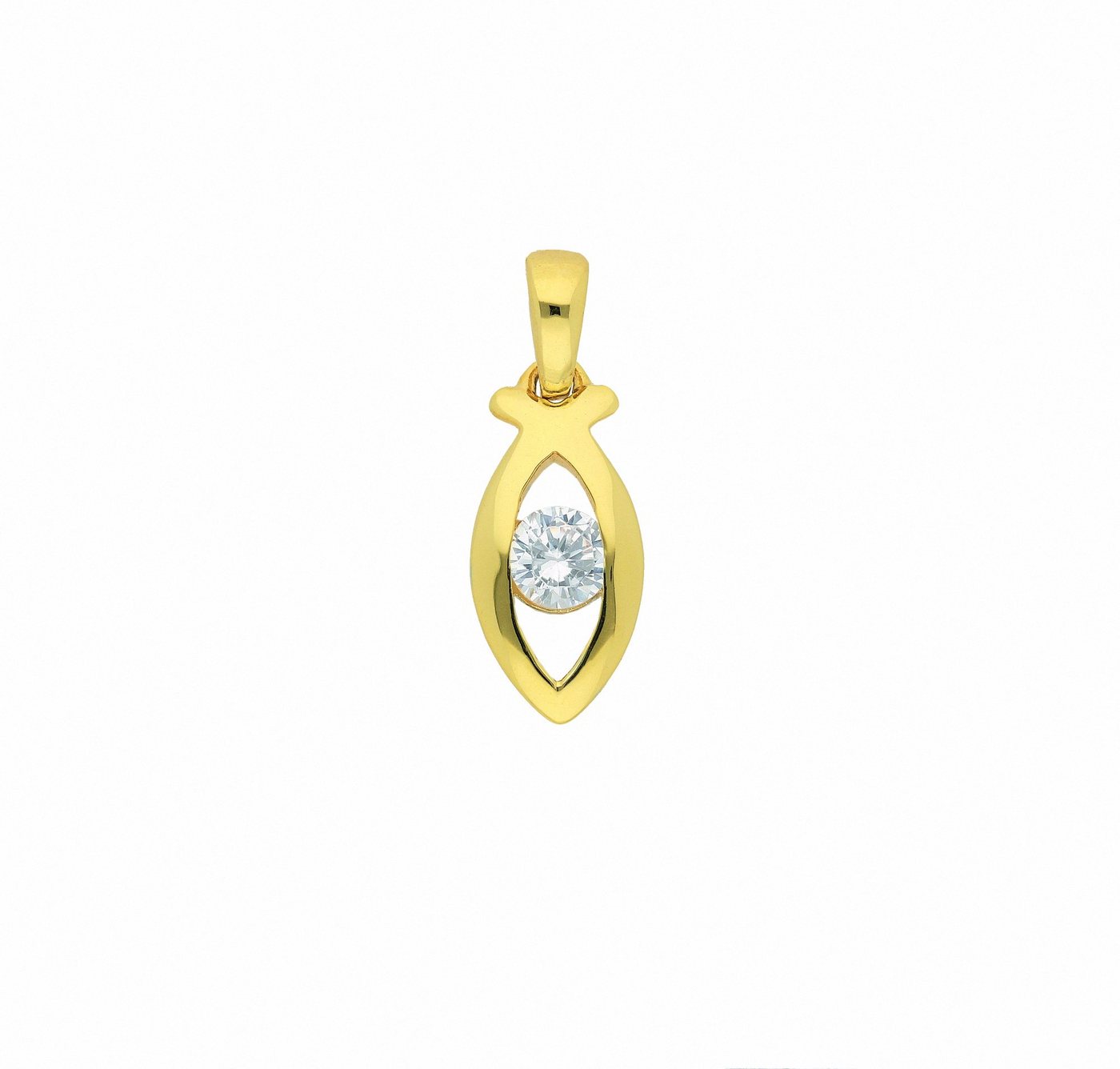 Adelia´s Kettenanhänger 333 Gold Anhänger mit Zirkonia, mit Zirkonia Goldschmuck für Damen von Adelia´s