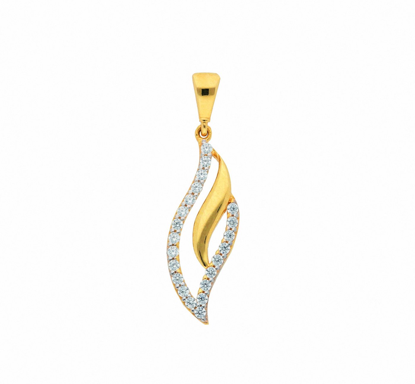 Adelia´s Kettenanhänger Damen Goldschmuck 333 Gold Anhänger mit Zirkonia, Goldschmuck für Damen von Adelia´s