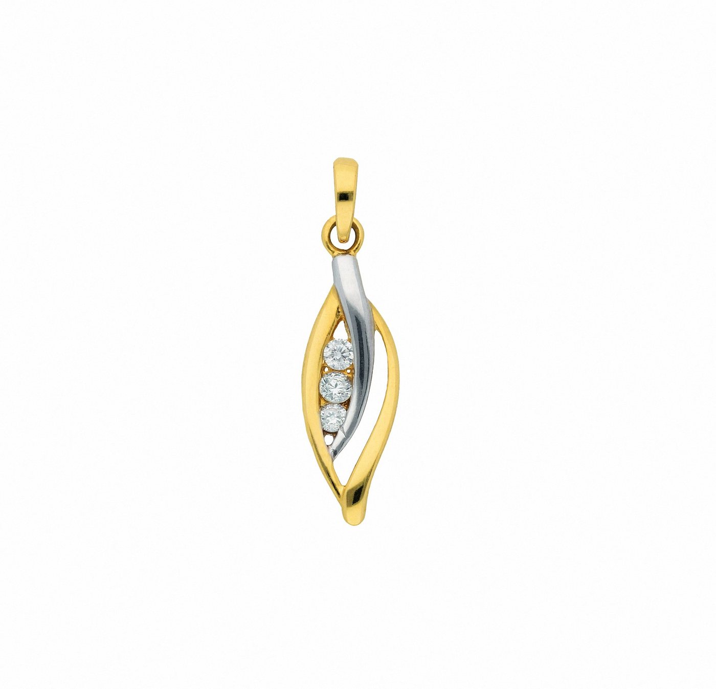 Adelia´s Kettenanhänger 333 Gold Anhänger mit Zirkonia, mit Zirkonia Goldschmuck für Damen von Adelia´s