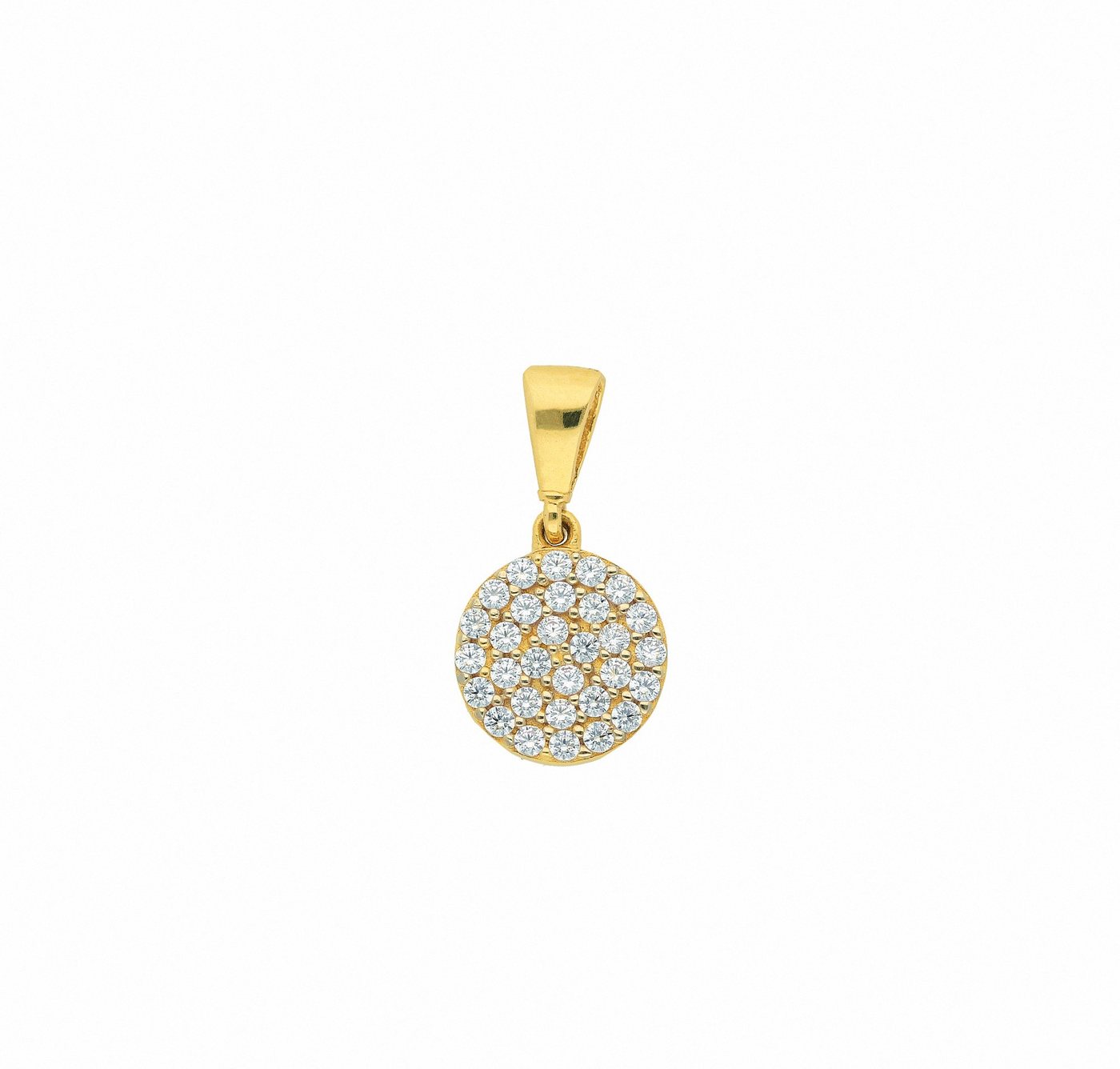 Adelia´s Kettenanhänger 333 Gold Anhänger mit Zirkonia Ø 8,2 mm, mit Zirkonia Goldschmuck für Damen von Adelia´s