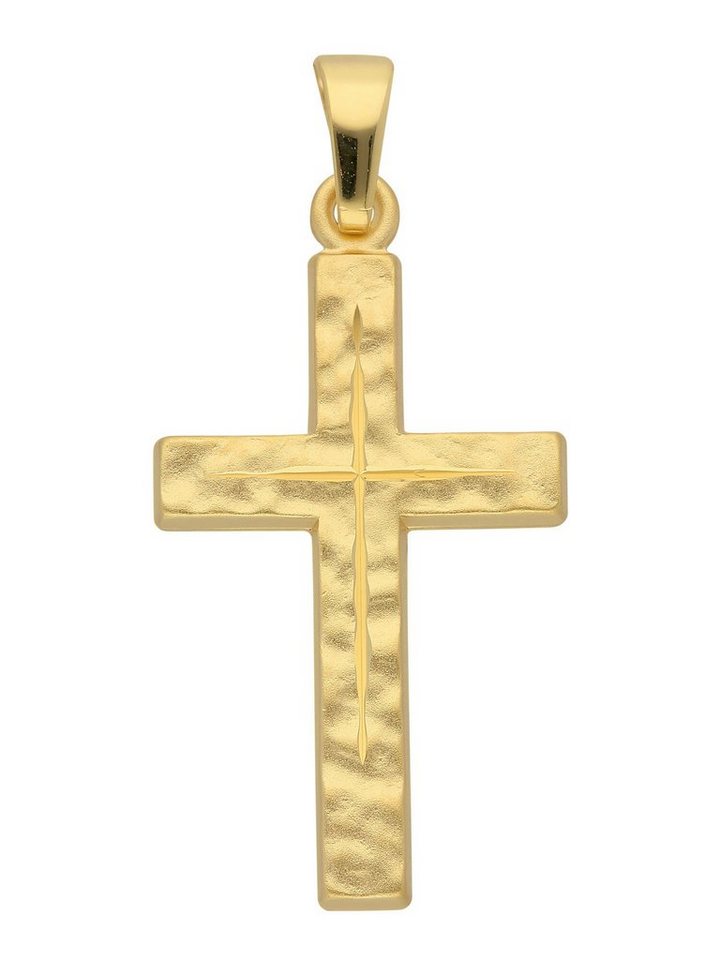 Adelia´s Kettenanhänger 333 Gold Kreuz Anhänger, Goldschmuck für Damen & Herren von Adelia´s