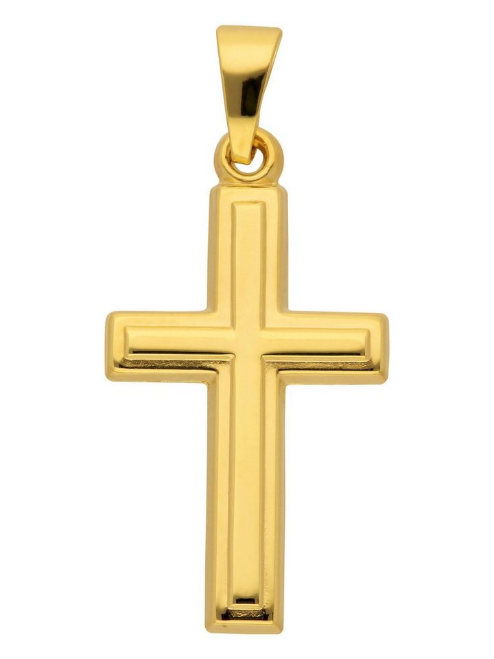 Adelia´s Kettenanhänger 333 Gold Kreuz Anhänger, Goldschmuck für Damen & Herren von Adelia´s