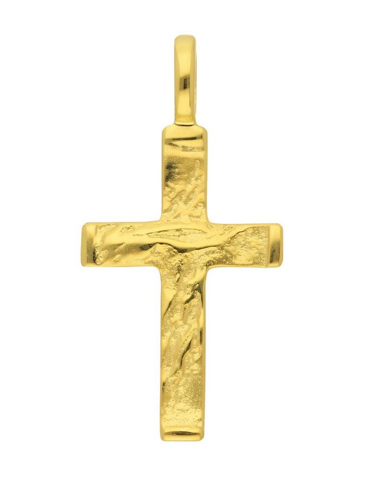 Adelia´s Kettenanhänger 333 Gold Kreuz Anhänger, Goldschmuck für Damen & Herren von Adelia´s