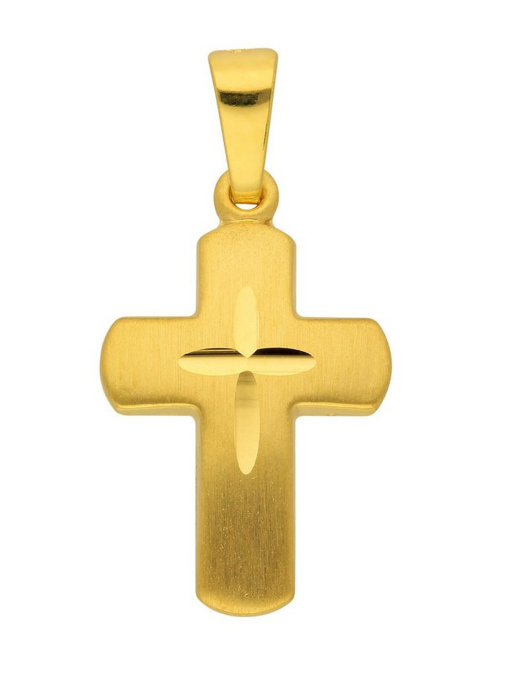 Adelia´s Kettenanhänger 333 Gold Kreuz Anhänger, Goldschmuck für Damen & Herren von Adelia´s