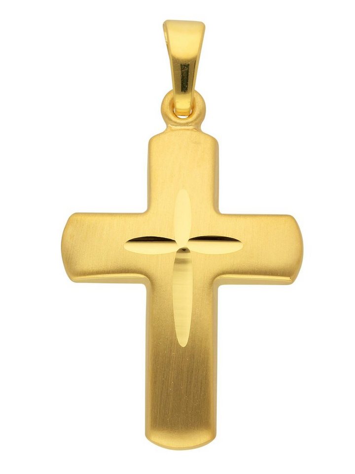 Adelia´s Kettenanhänger 333 Gold Kreuz Anhänger, Goldschmuck für Damen & Herren von Adelia´s