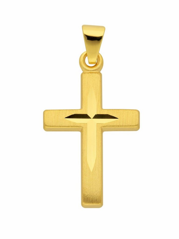 Adelia´s Kettenanhänger 333 Gold Kreuz Anhänger, Goldschmuck für Damen & Herren von Adelia´s