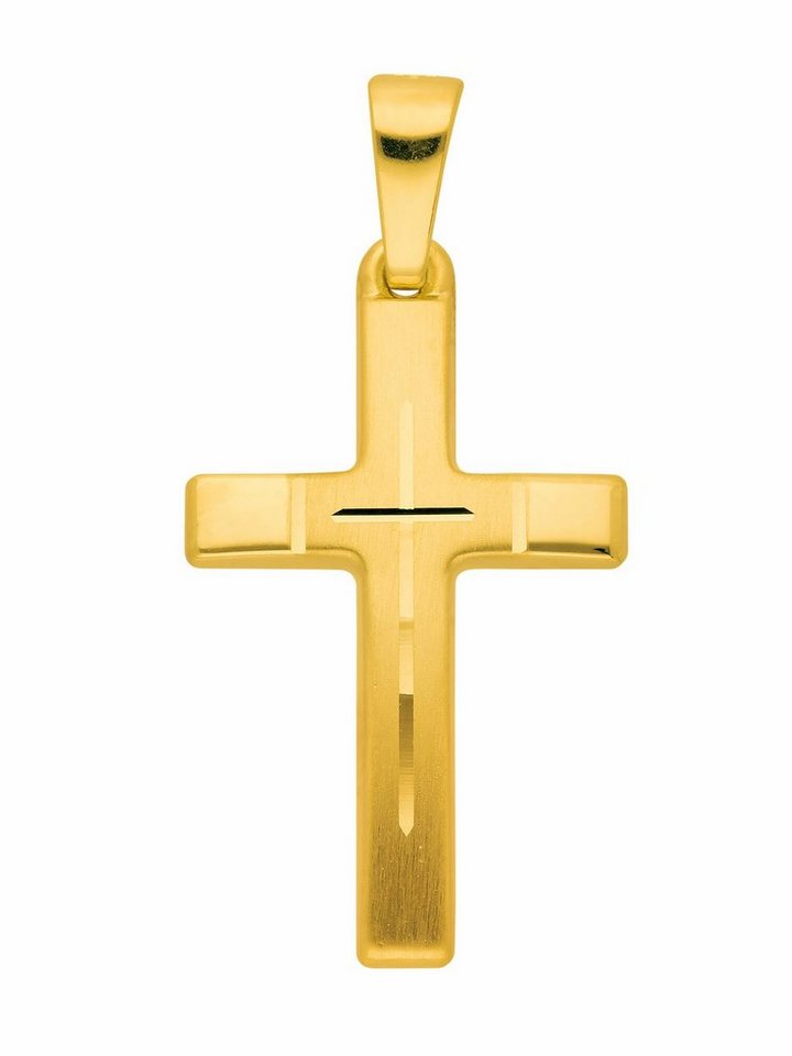 Adelia´s Kettenanhänger 333 Gold Kreuz Anhänger, Goldschmuck für Damen & Herren von Adelia´s