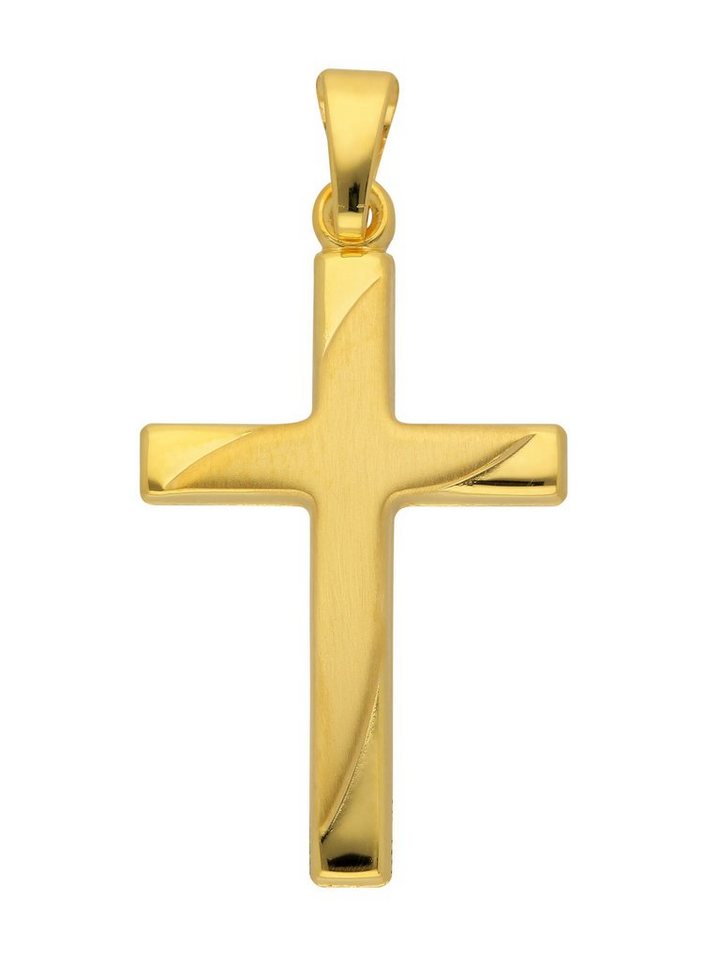 Adelia´s Kettenanhänger 333 Gold Kreuz Anhänger, Goldschmuck für Damen & Herren von Adelia´s