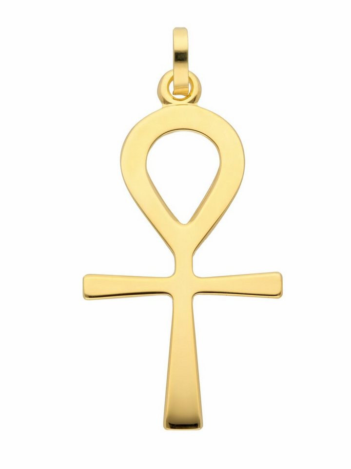 Adelia´s Kettenanhänger 333 Gold Kreuz Anhänger Lebenszeichen, Goldschmuck für Damen & Herren von Adelia´s