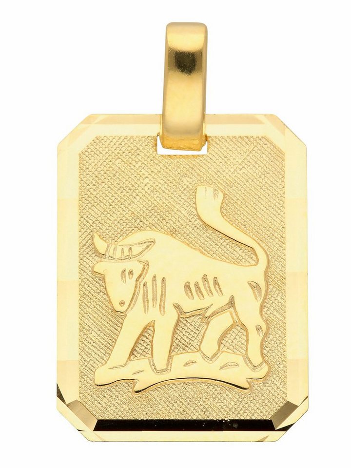 Adelia´s Kettenanhänger 333 Gold Sternzeichen Anhänger Stier, Goldschmuck für Damen & Herren von Adelia´s