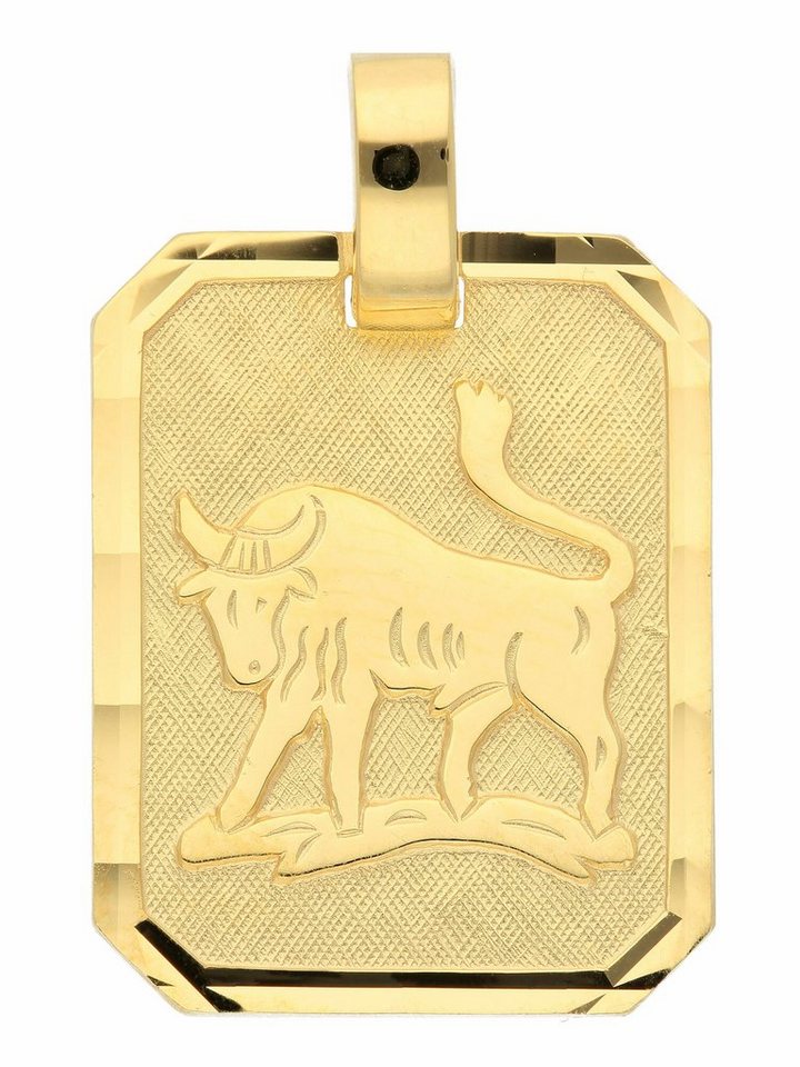 Adelia´s Kettenanhänger 333 Gold Sternzeichen Anhänger Stier, Goldschmuck für Damen & Herren von Adelia´s