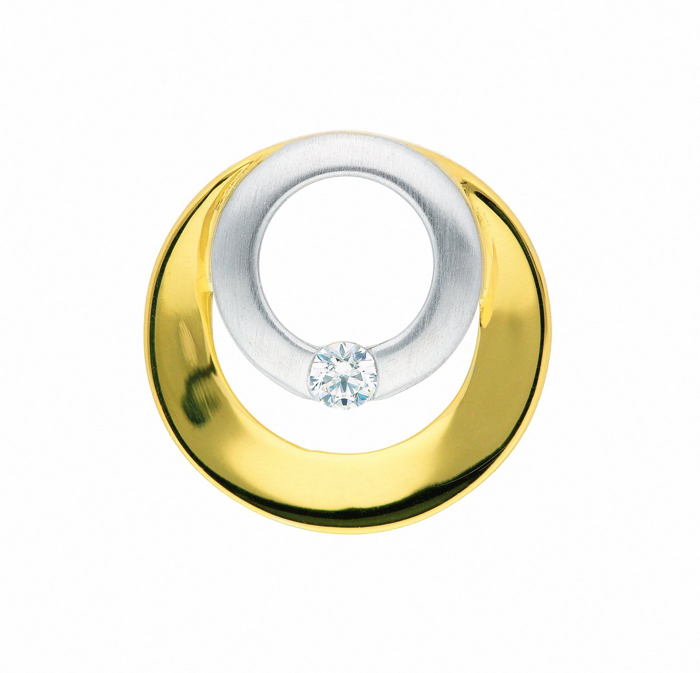 Adelia´s Kettenanhänger 585 Gold Anhänger, mit Zirkonia Goldschmuck für Damen von Adelia´s