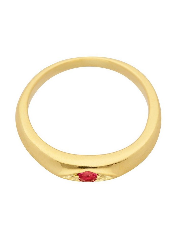 Adelia´s Kettenanhänger 585 Gold Anhänger Taufring mit Rubin Ø 10,1 mm, 585 Gold mit Rubin Goldschmuck für Damen von Adelia´s