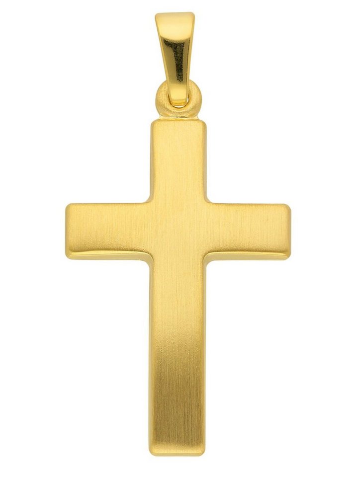 Adelia´s Kettenanhänger 585 Gold Kreuz Anhänger, Goldschmuck für Damen & Herren von Adelia´s