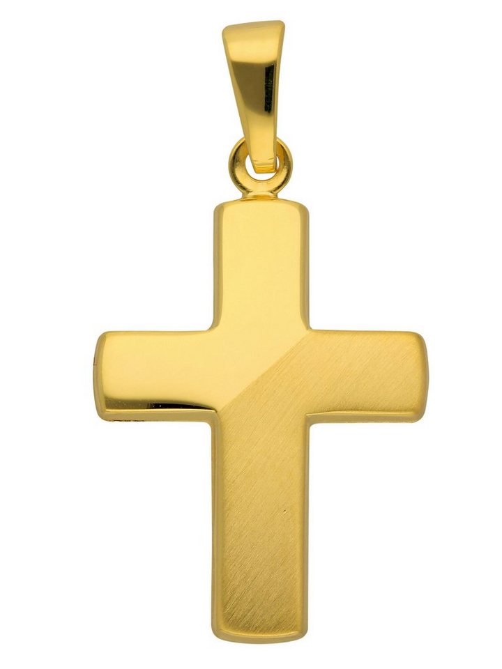 Adelia´s Kettenanhänger 585 Gold Kreuz Anhänger, Goldschmuck für Damen & Herren von Adelia´s