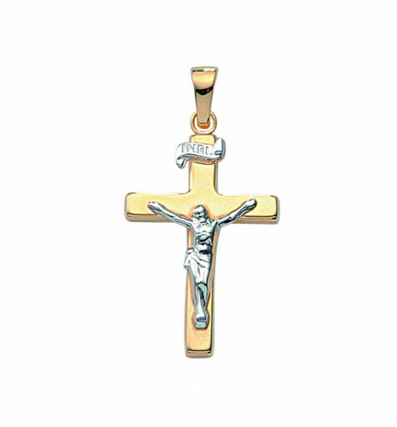 Adelia´s Kettenanhänger Damen & Herren 585 Gold Kreuz Anhänger Korpus, Goldschmuck für Damen & Herren von Adelia´s