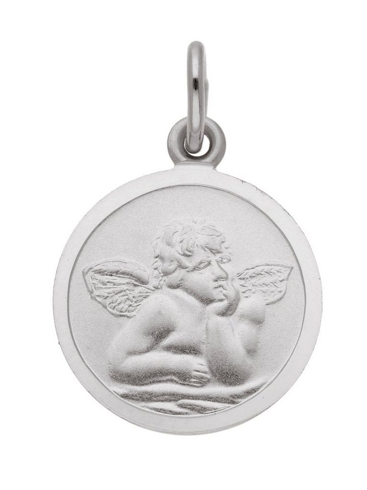 Adelia´s Kettenanhänger 585 Weißgold Anhänger Amor Ø 12 mm, Weißgoldschmuck für Damen von Adelia´s
