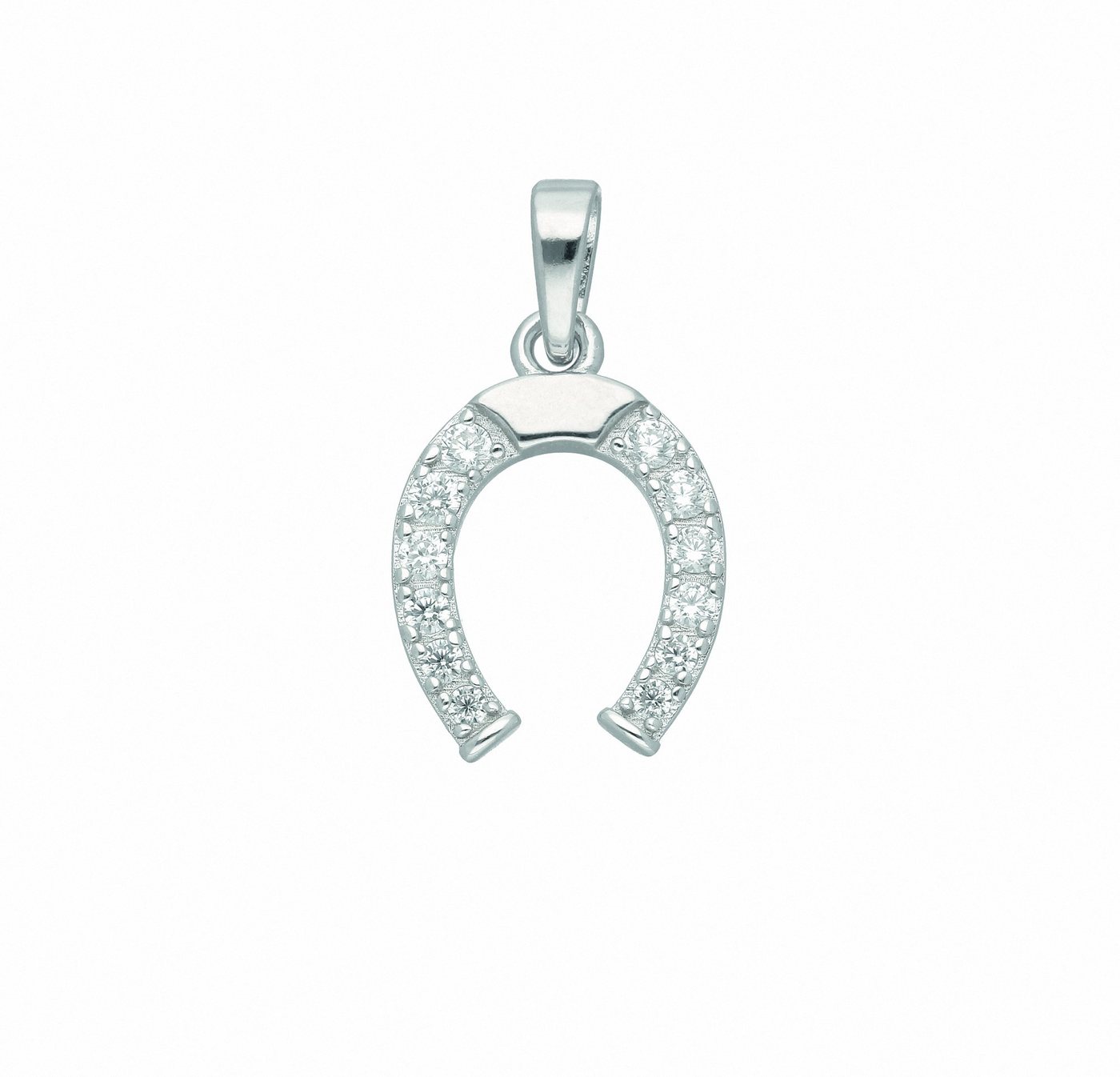 Adelia´s Kettenanhänger 925 Silber Anhänger Hufeisen mit Zirkonia, mit Zirkonia Silberschmuck für Damen von Adelia´s