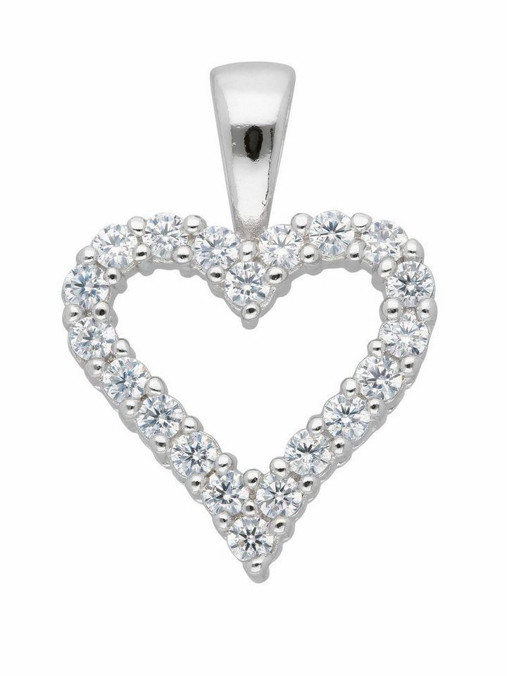 Adelia´s Kettenanhänger 925 Silber Anhänger mit Zirkonia, 925 Sterling Silber mit Zirkonia Silberschmuck für Damen von Adelia´s