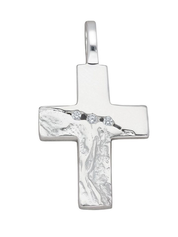 Adelia´s Kettenanhänger 925 Silber Kreuz Anhänger, mit Zirkonia Silberschmuck für Damen & Herren von Adelia´s