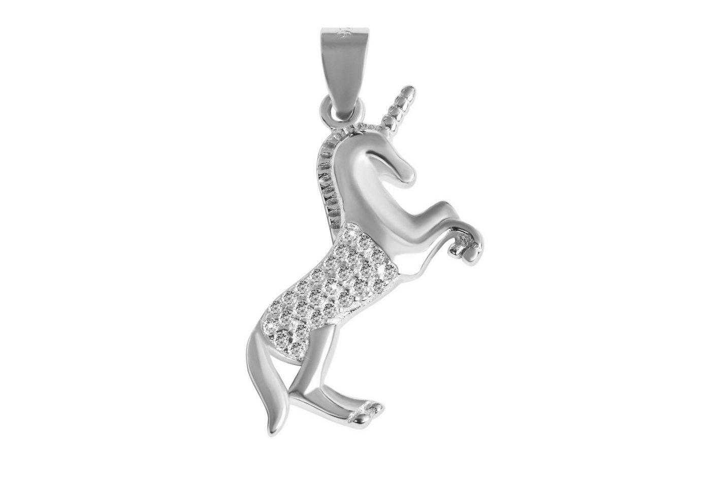 Adelia´s Kettenanhänger Anhänger Einhorn aus 925 Silber mit Zirkonia von Adelia´s