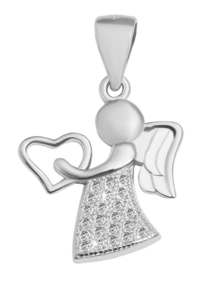 Adelia´s Kettenanhänger Anhänger Engel aus 925 Silber mit Zirkonia von Adelia´s