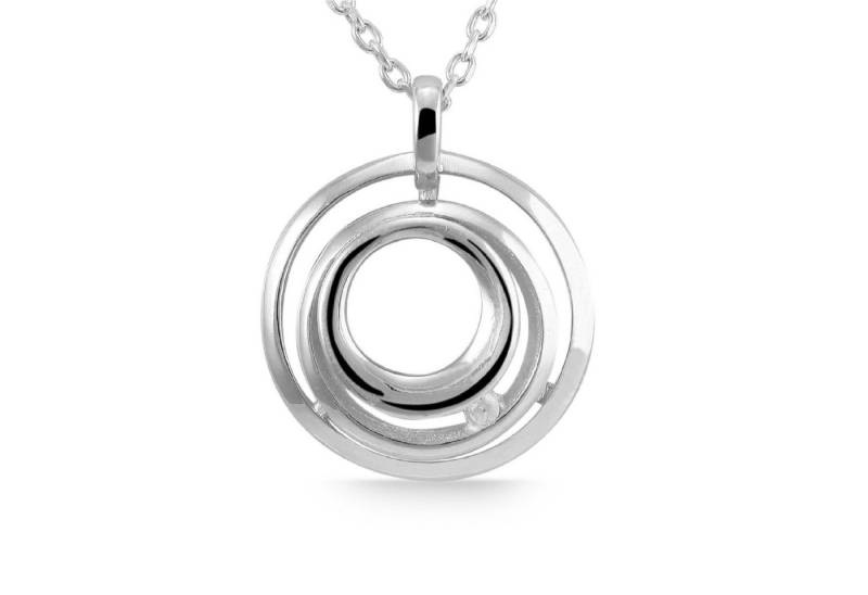 Adelia´s Kettenanhänger Damen Anhänger Kreis aus 925 Silber mit Zirkonia von Adelia´s