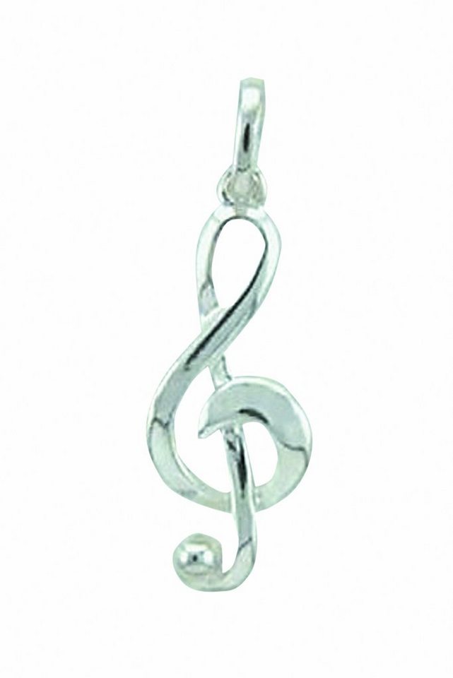 Adelia´s Kettenanhänger Damen Silberschmuck 925 Silber Anhänger Notenschlüssel, 925 Sterling Silber Silberschmuck für Damen von Adelia´s