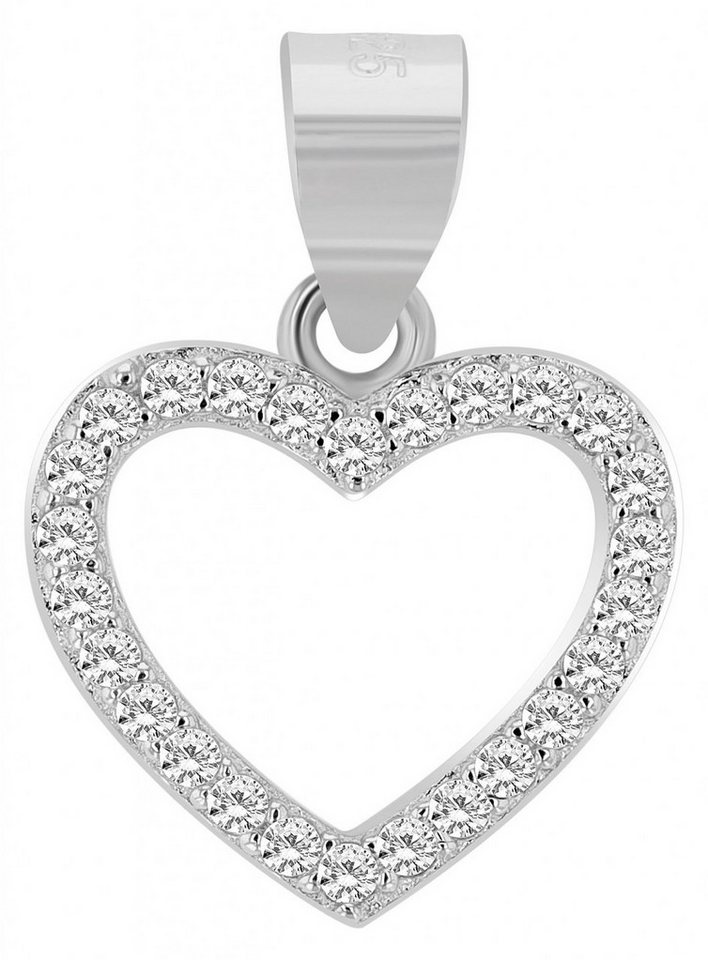 Adelia´s Kettenanhänger Neuheit 2025 - eleganter Herz Anhänger aus 925 Sterling Silber von Adelia´s