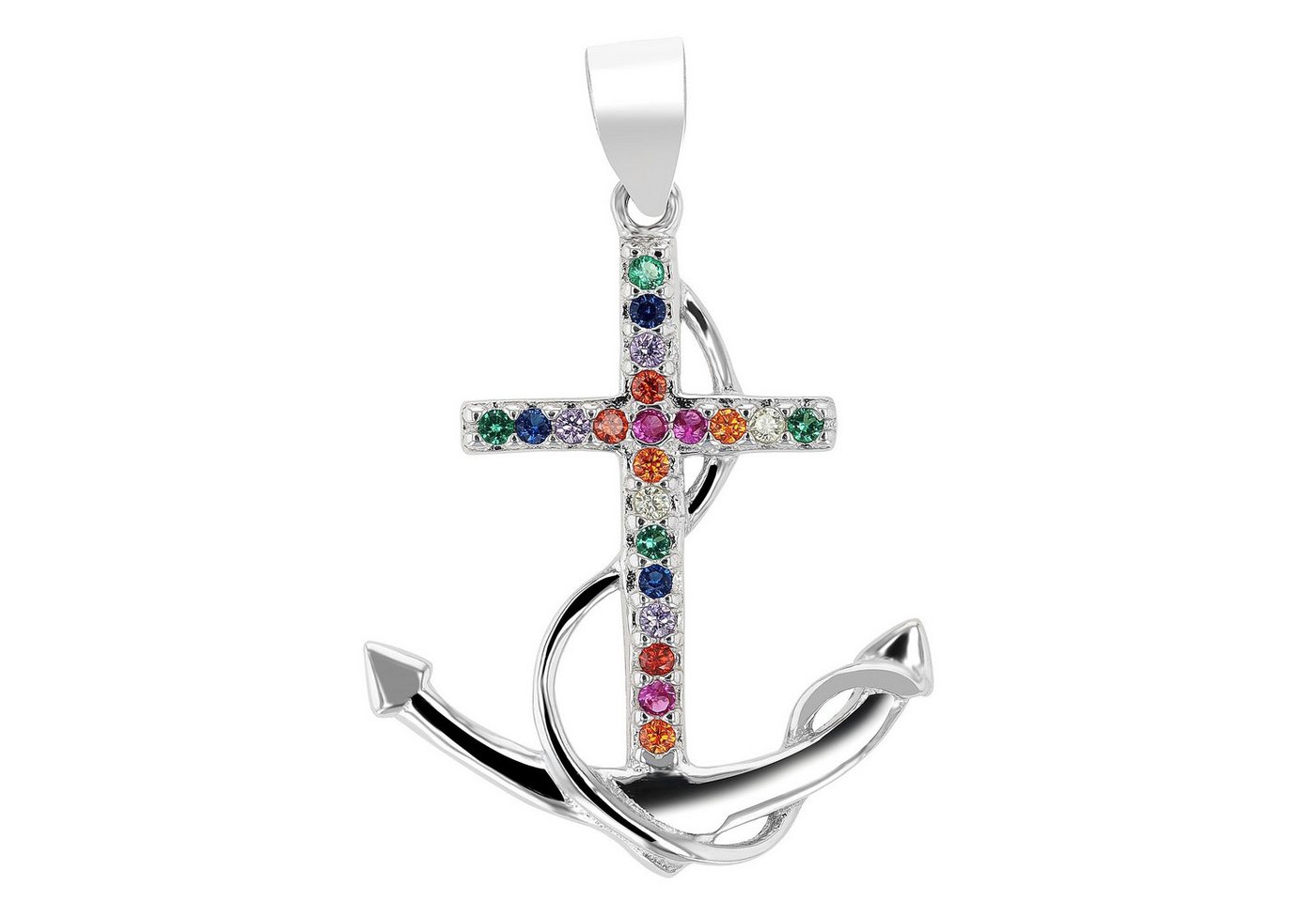 Adelia´s Kettenanhänger Neuheit 2025 - moderner Anker Anhänger aus 925 Sterling Silber von Adelia´s