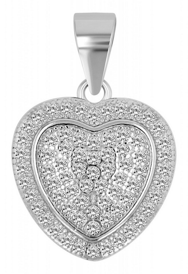 Adelia´s Kettenanhänger Neuheit 2025 - modischer Herz Anhänger aus 925 Sterling Silber von Adelia´s