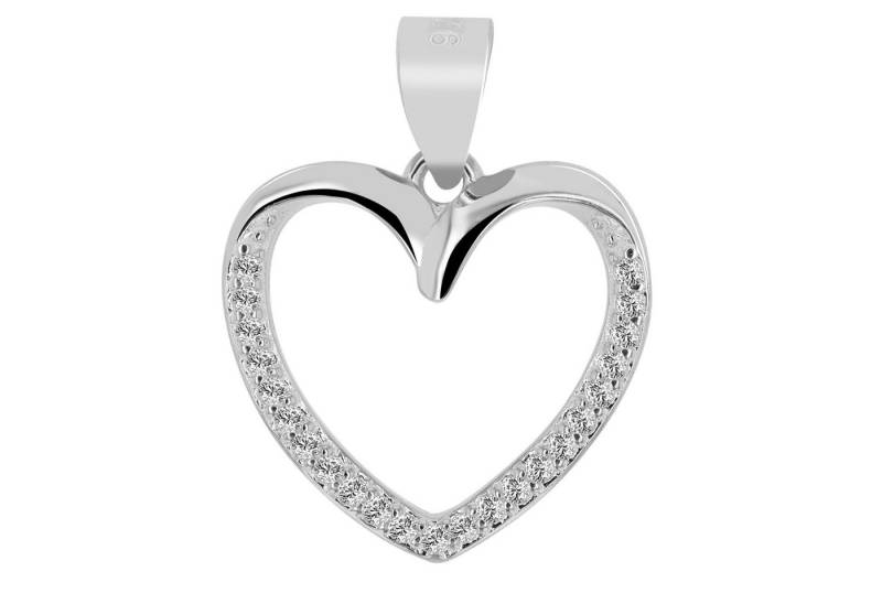 Adelia´s Kettenanhänger Neuheit 2025 - modischer Herz Anhänger aus 925 Sterling Silber von Adelia´s