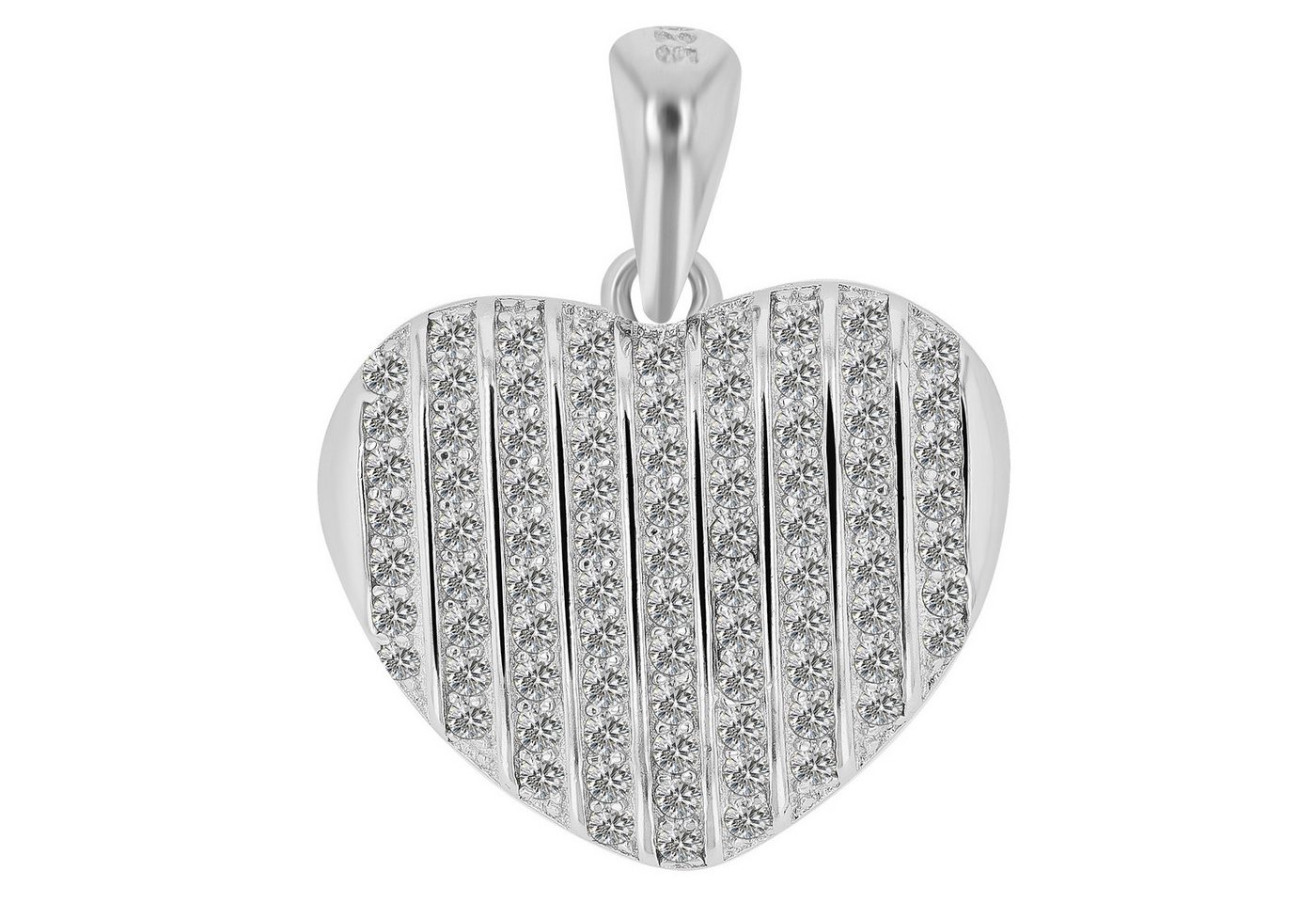 Adelia´s Kettenanhänger Neuheit 2025 - stilvoller Herz Anhänger aus 925 Sterling Silber von Adelia´s